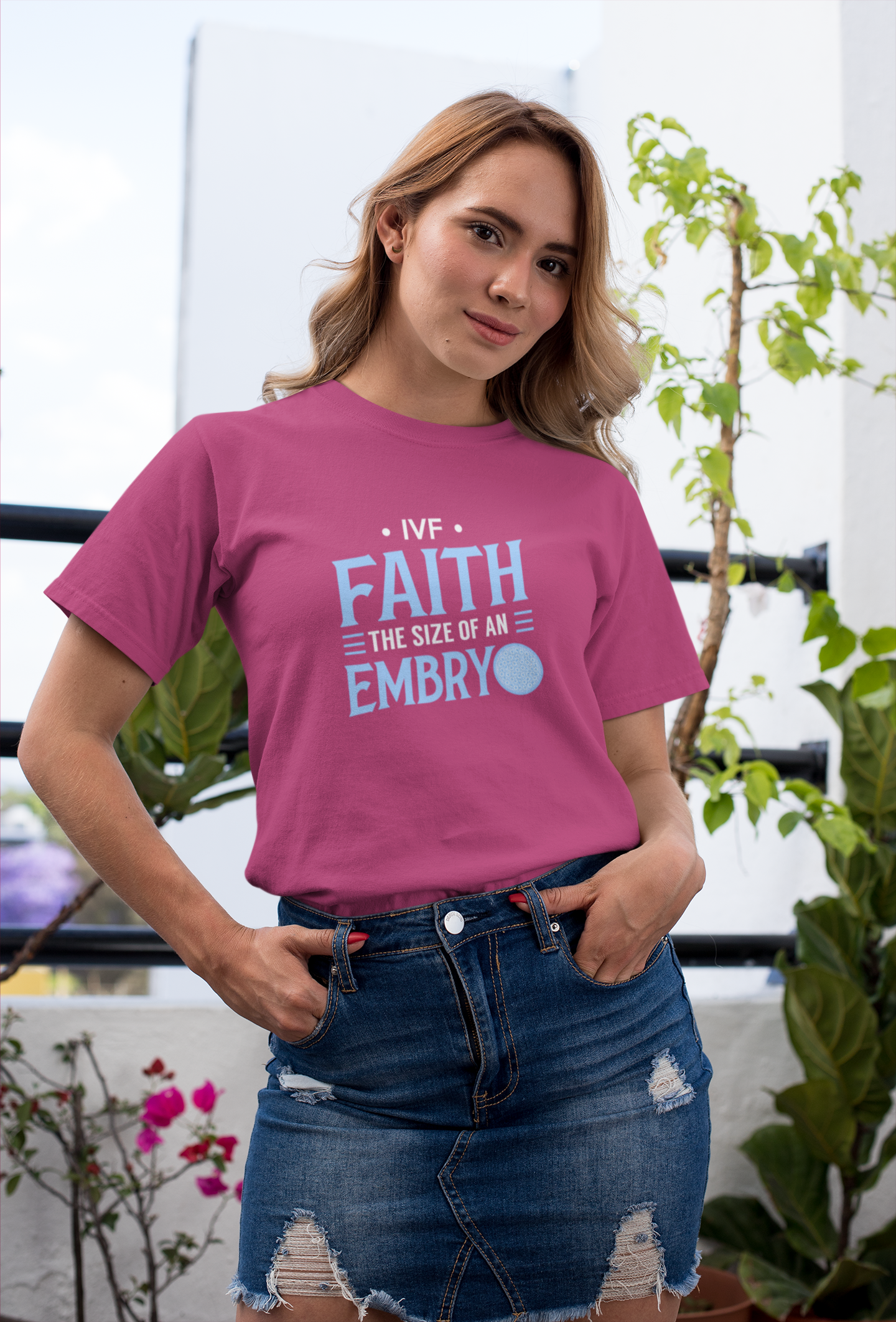 Faith On The Size of an Embryo, IVF Shirts, Women Shirts, Mom Shirt, Mom and Me Shirt Ideas, Gift for Moms