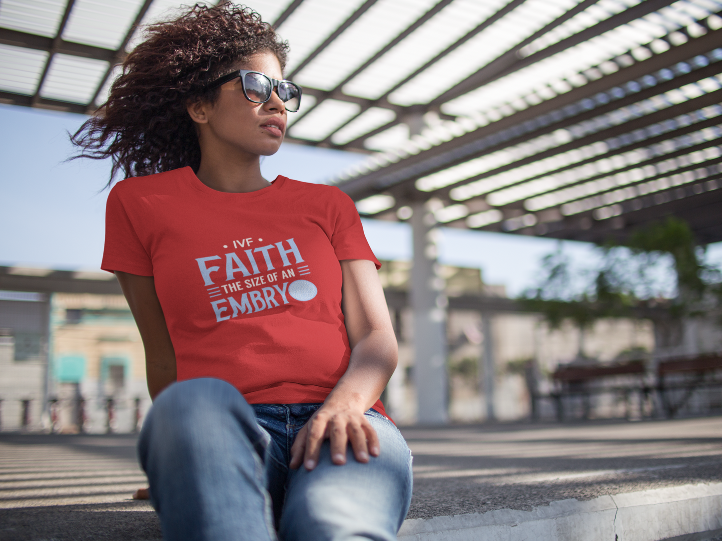 Faith On The Size of an Embryo, IVF Shirts, Women Shirts, Mom Shirt, Mom and Me Shirt Ideas, Gift for Moms