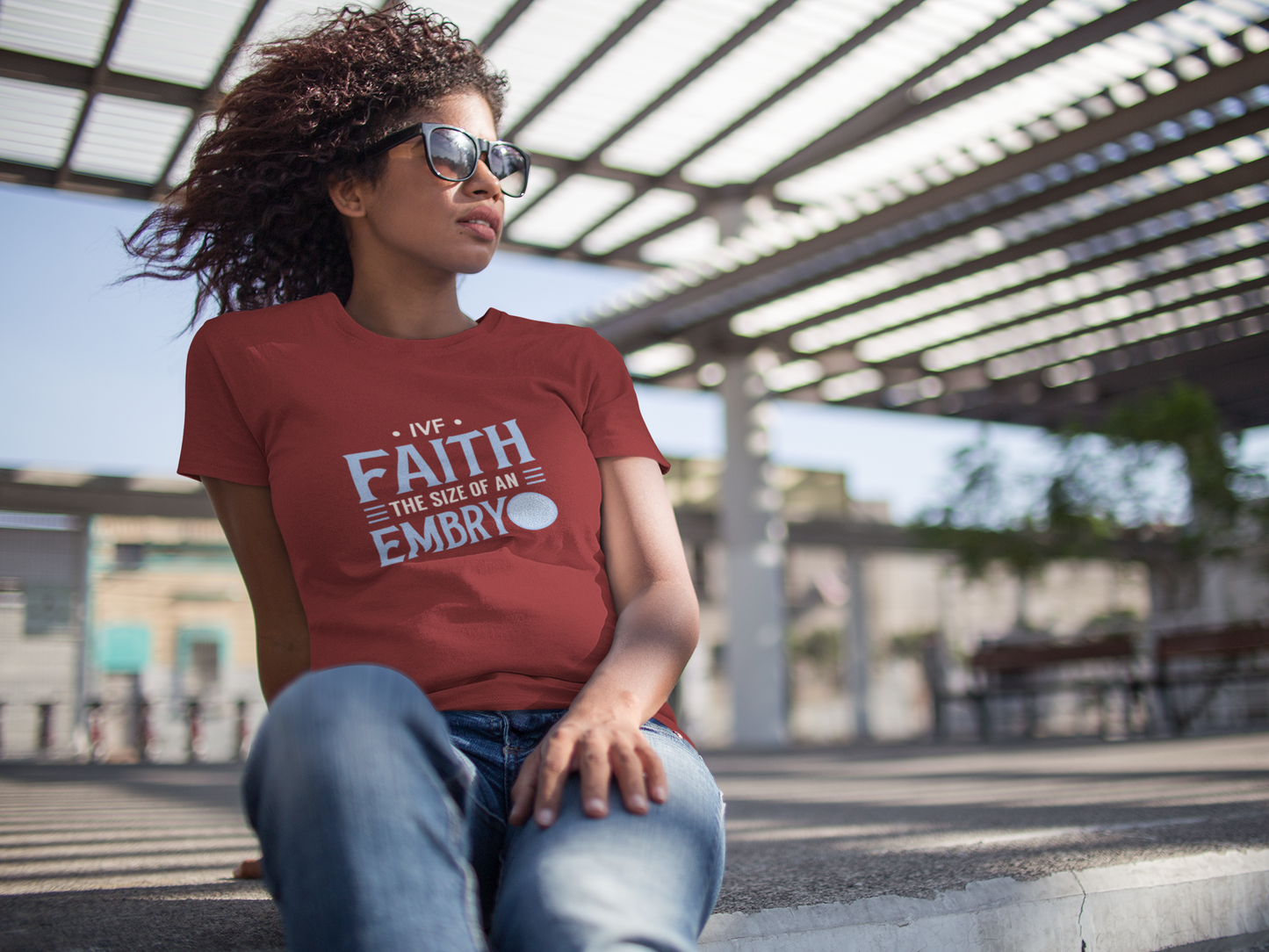 Faith On The Size of an Embryo, IVF Shirts, Women Shirts, Mom Shirt, Mom and Me Shirt Ideas, Gift for Moms